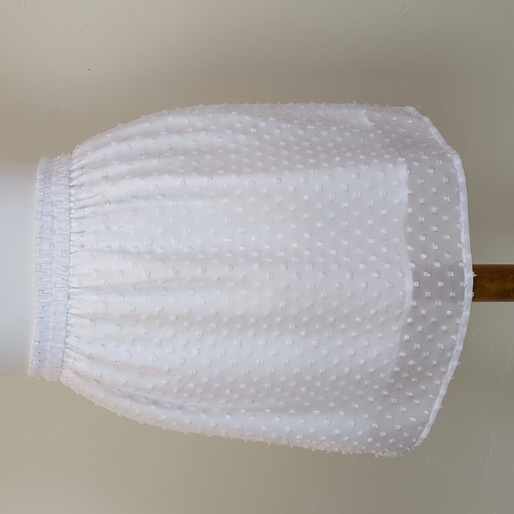 Les Petites Jupes de Prune Sheer White Dotted Skirt